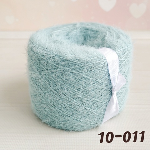 Травка с эффектом меха, длина ворса 10 мм, 011 Пыльный бирюзовый