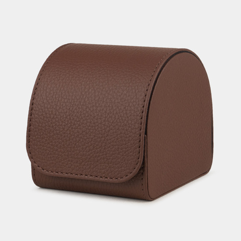 Коробка для часов из кожи теленка, цвета шоколад