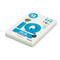 Бумага цветная для офисной техники IQ Color 5 цветов RB01 Pale по 50 листов (А4, 80 г/кв.м, 250 листов)