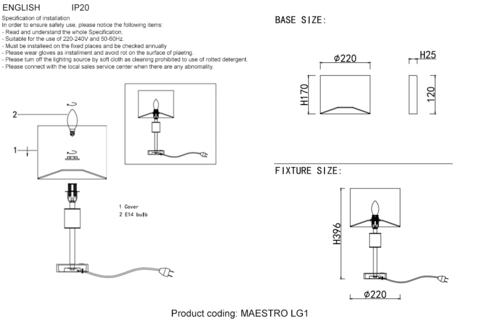 Настольная лампы Crystal Lux MAESTRO LG1 GOLD