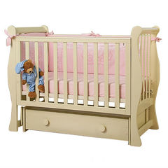 АБ 21.3 " Лаванда " кровать маятниковая  продольная (слоновая кость)