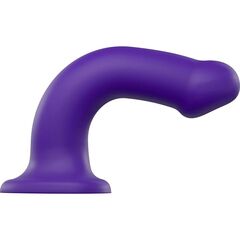 Фиолетовый фаллоимитатор-насадка Strap-On-Me Dildo Dual Density size L - 19 см. - 