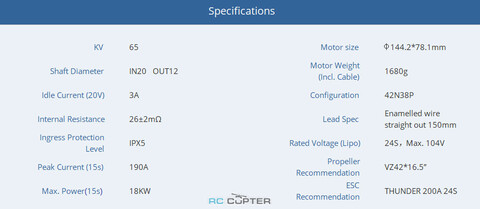 T-Motor V13L KV65