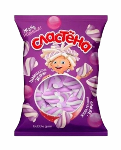 Зефир СЛАСТЕНА Bubble Gum 75 г КАЗАХСТАН