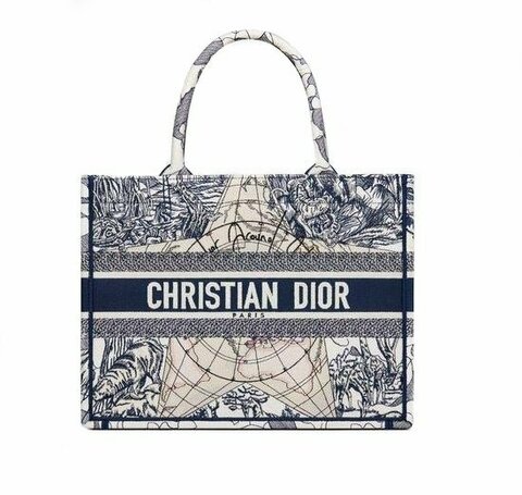 Женская сумка Dior Book Tote, модель маленького формата синий