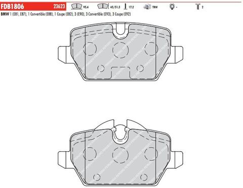 FDB1806 Тормозные колодки дисковые OE 'PREMIER'
