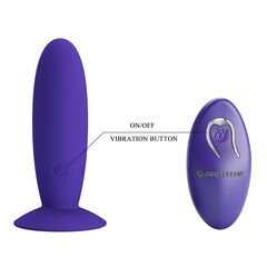 Фиолетовый анальный вибростимулятор Remote Control Vibrating Plug Youth - 11 см. - 