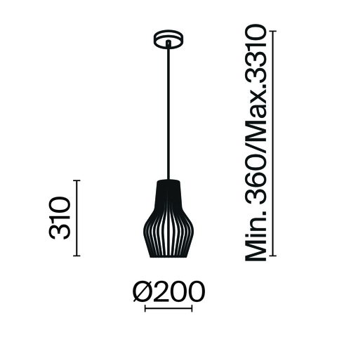 Подвесной светильник Maytoni Roots MOD191PL-01W