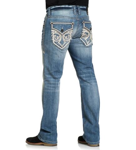 Affliction | Джинсы мужские Blake Section Jeans 110RS308 сзади слева