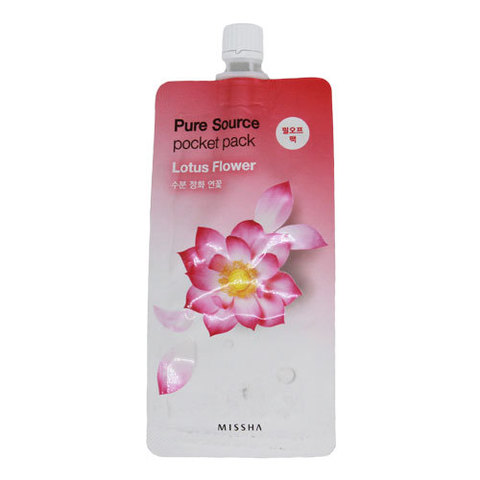 Missha Pure Source Pocket Pack Lotus Flower -  Маска-пленка для лица с экстрактом лотоса