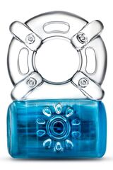 Синее эрекционное виброкольцо Pleaser Rechargeable C-Ring - 