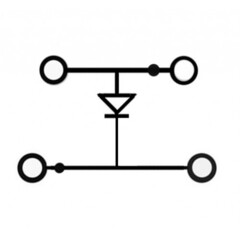 Клемма Push-IN / с диодной схемой D1 / 0,2-2,5мм2/1А/1000V