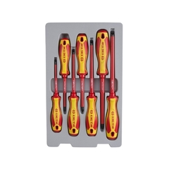 KING TONY (30607MR) Набор диэлектрических отверток (PZ, SL) 7 предметов