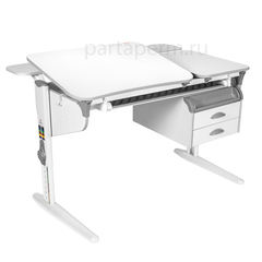 Растущая парта Дэми СУТ 45 с лотком и тумбой ТСН.05 с полками СУТ.45.350 (1200×820 мм)