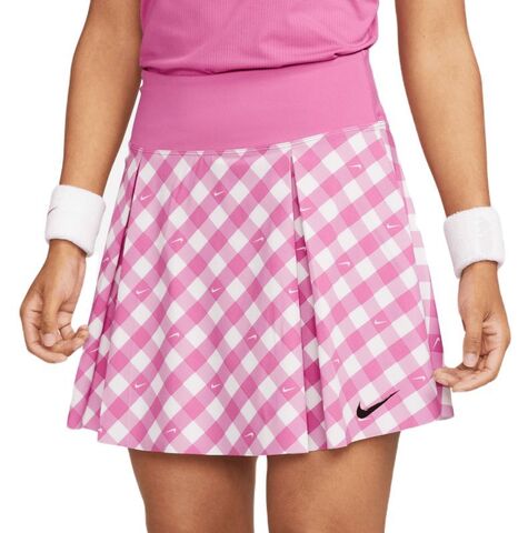 Юбка теннисная Nike Court Dri-Fit Advantage Print Club Skirt - cosmic fuchsia/black