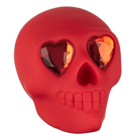 Красный вибромассажер в форме черепа Bone Head Handheld Massager - California Exotic Novelties Naughty Bits SE-4410-06-3