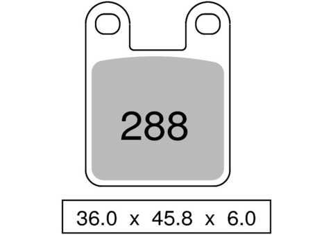 Колодки дискового тормоза Trofeo Organic 288  (LMP159) - S11
