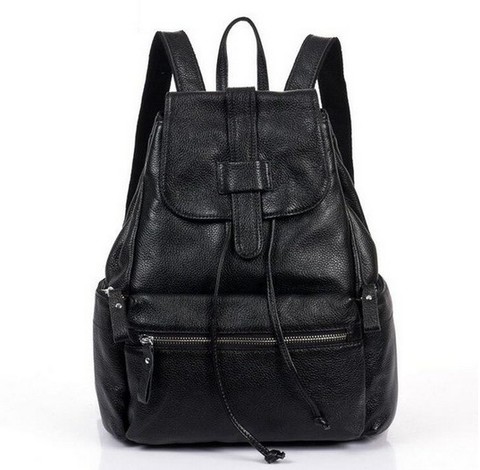 Женский кожаный рюкзак SAC Design Black