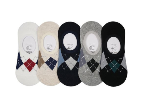 Man Argyle Fake Socks