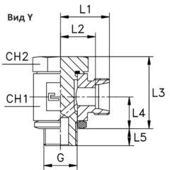 Соединение JE DS38 BSP 1.1/2" (корпус) CAST