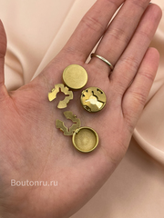 Накладки на пуговицы матовое золото (клипсы)