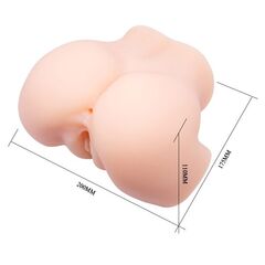 Телесный мастурбатор с 2 тоннелями Dual Vagina and Ass Veronica - 