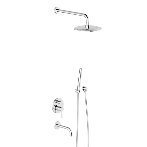 Damixa 936510000 Scandinavian Pure встраиваемая душевая система с ванно-душевым смесителем и изливом, хром