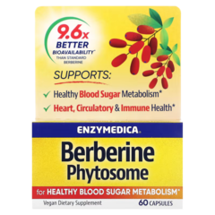 Enzymedica Berberine Phytosome 60 capsules , Берберин