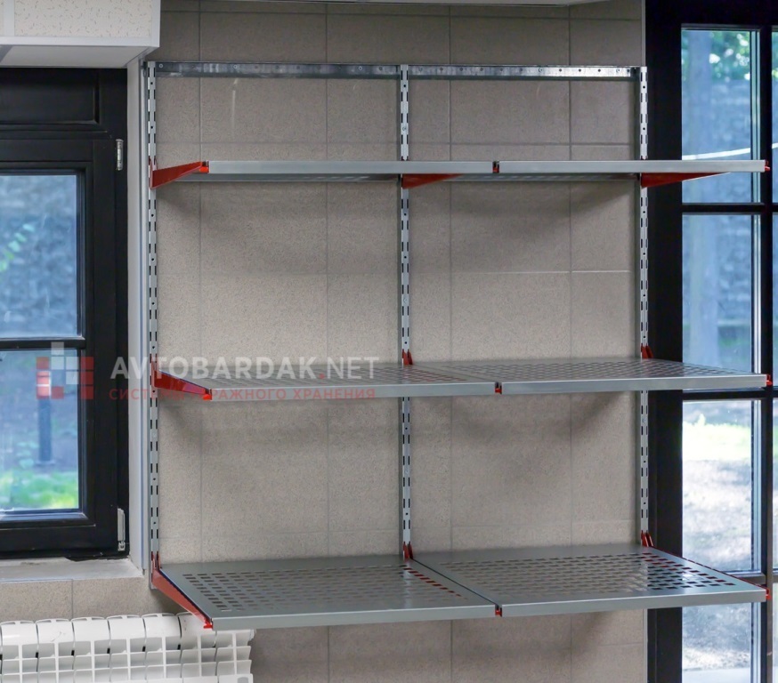 Навесная металлическая полка