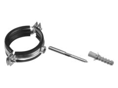 ЗУБР 4?, цинк, 1 шт, трубный хомут с сантехнической шпилькой и дюбелем (37866-107-116)