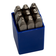 KING TONY (11509SQ05) Набор ударных клейм 5 мм, цифры, 9 предметов, хвостовик HRC 40