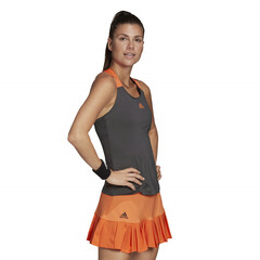 Топ теннисный Adidas Y-Tank Primeblue Tank Top Women - grey six/true orange