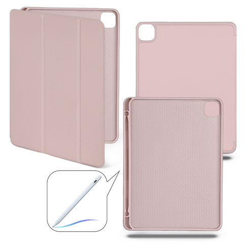 Чехол книжка-подставка Smart Case Pensil со слотом для стилуса для iPad Pro 4 (11") - 2022 (Розовый песок / Sand Pink)
