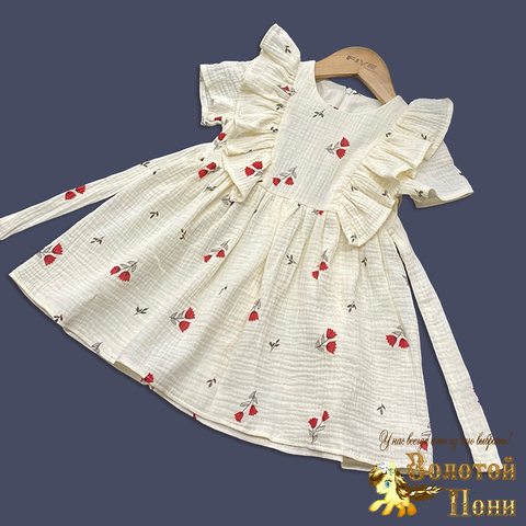 Платье хлопок/муслин д (3-6) 250227-R7032