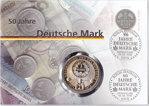 Медаль - Реформа денежной системы и введение марки. Германия. Медноникель Proof (в конверте)