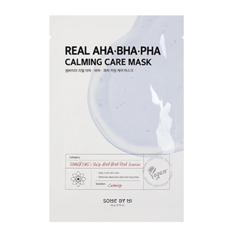 Тканевая маска с AHA, BHA и PHA кислотами SOME BY MI Real AHA-BHA-PHA Calming Care Mask 1 шт.
