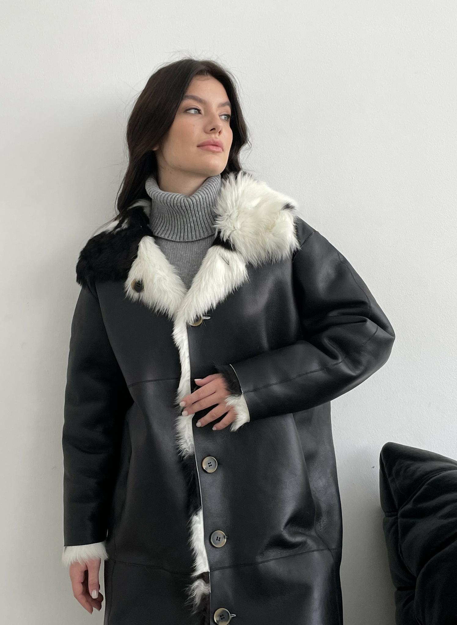 Двустороннее пальто-дубленка Toscana Cruella