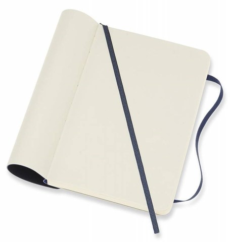 Блокнот Moleskine Classic Soft, цвет синий, без разлиновки (QP613B20)