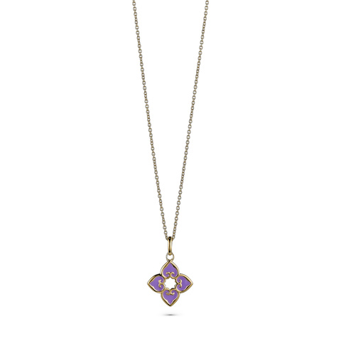 Classic Enamel Yellow Gold Pendant