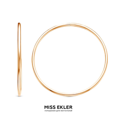 Серьги-конго золотые 52 мм