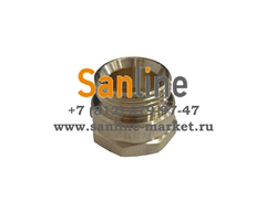 Переходник ВР3/4x3/4" НР Евроконус Латунь+Никель Арт.39204
