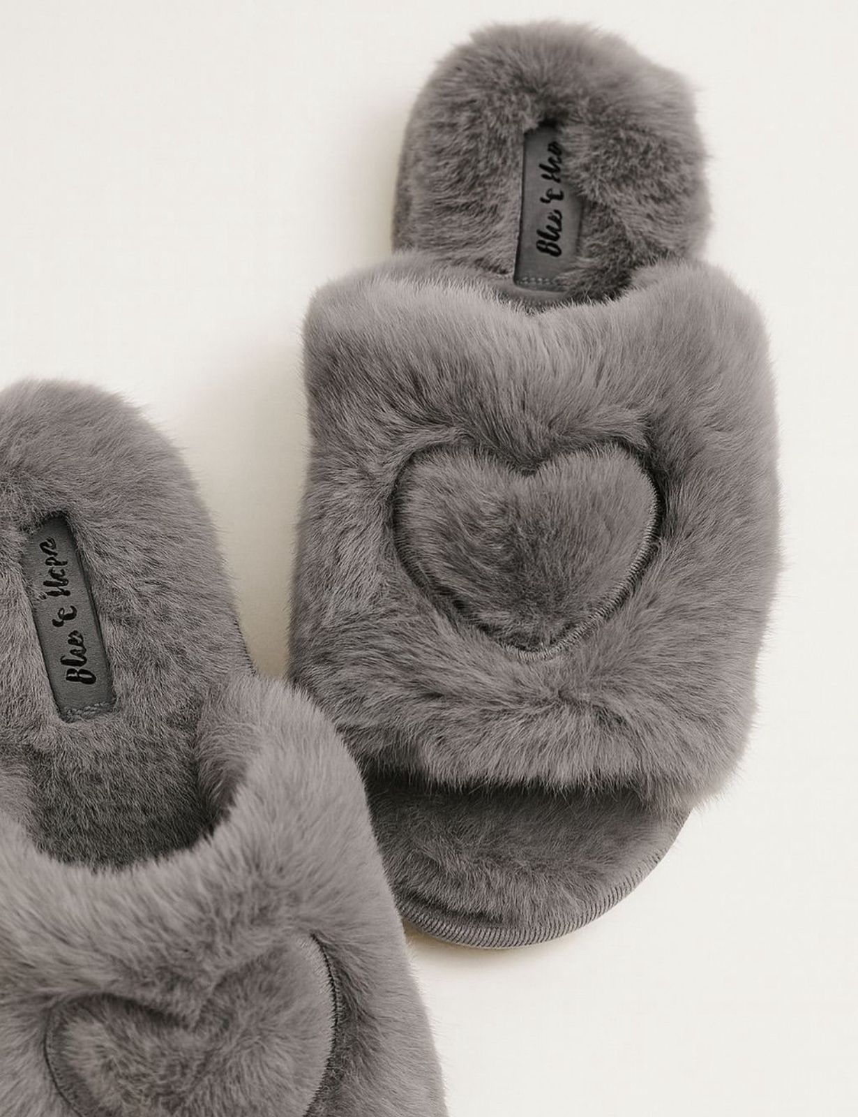 Тапочки ZEPHYR HOME Норка серый открыто