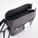 Сумка Саломея 1134 македония серый + черный