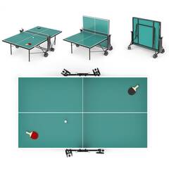 Всепогодный теннисный стол UNIX Line Compact Outdoor 6mm ACP (Green)