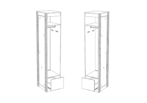 Вешалка Монако ШК-39 ясень белый