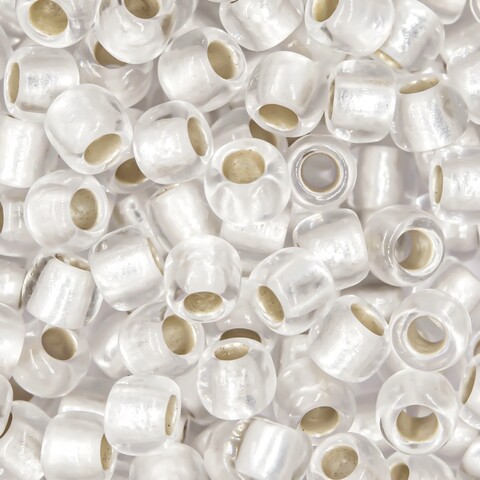 Японский бисер TOHO Round 6/0 (№21F), с внутренним серебрением, прозрачный матовый