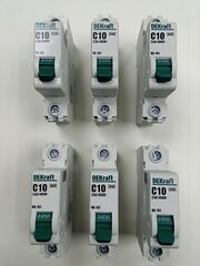 Автоматический выключатель 1-пол. 10А тип C 4,5кА серия ВА-101 DEKraft (6шт)