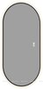 Aquanet 367656 Зеркало Контур овал 500х1000 LED ТХ, антипар, цв. черный (367656)