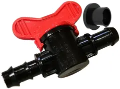 Кран стартовый для капельной трубки с резинкой (с ершом, отв. 16мм, Китай)