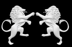 Силиконовый молд № 1064 Львы 2 в 1